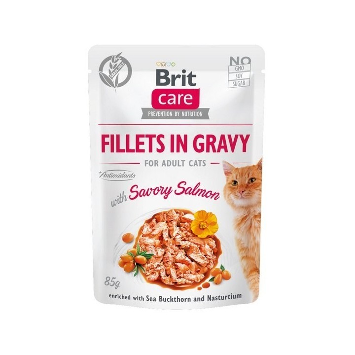 BRIT Care Filetti in salsa salmone filetti in salsa - cibo umido per gatti - 85 g
