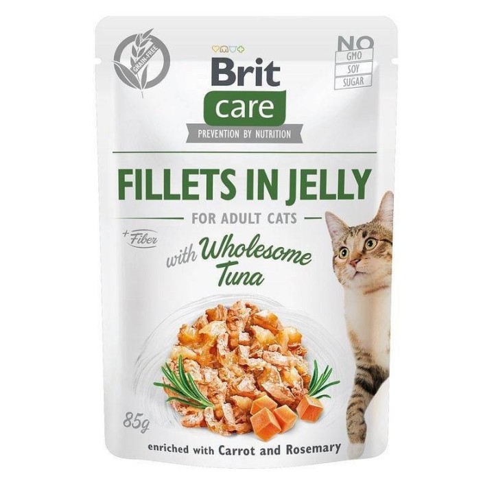 BRIT Care Filetti in gelatina Scatola gusti - cibo umido per gatti - 12 x 85g