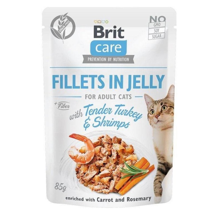 BRIT Care Filetti in gelatina Scatola gusti - cibo umido per gatti - 12 x 85g