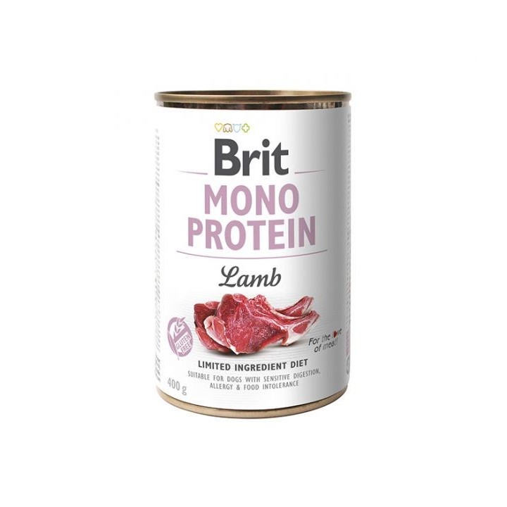 BRIT MONO PROTEIN Cibo umido per cani agnello 400 g
