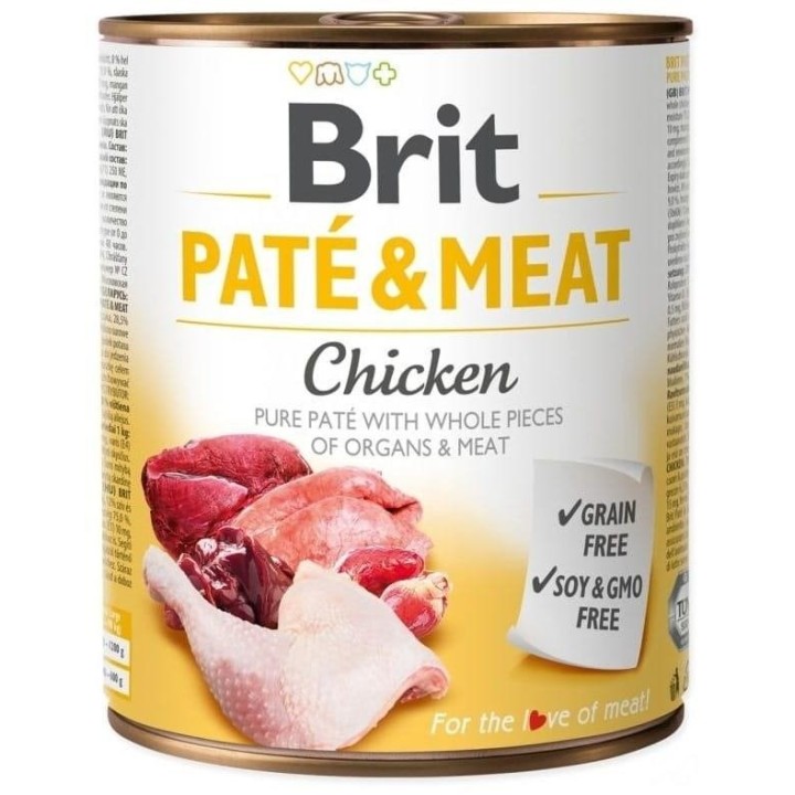BRIT Paté & Carne con pollo - cibo umido per cani - 800g