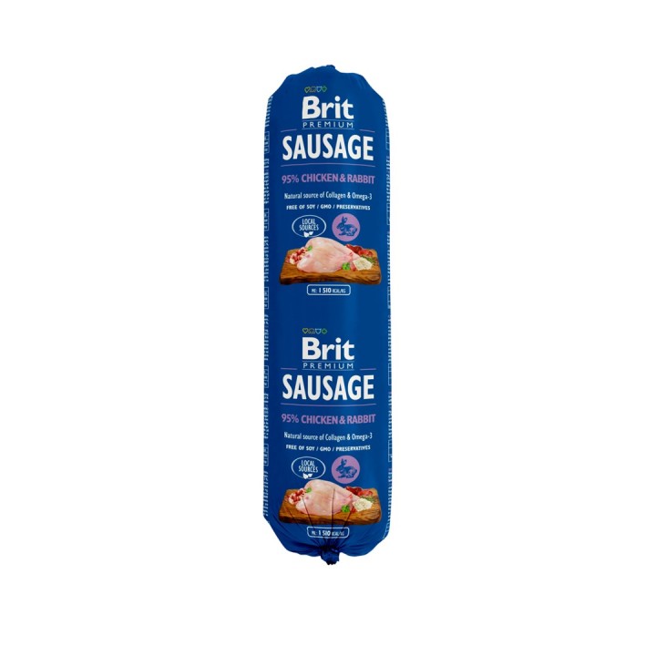 BRIT Premium Sausage Pollo e coniglio - cibo umido per cani - 800g
