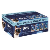 BRIT Premium by Nature Filetti delicati in salsa Box - cibo umido per gatti - 48x85g