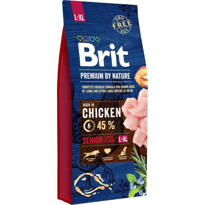 BRIT Premium by Nature Senior Large / Extra Large Pollo - cibo secco per cani - 15 kg