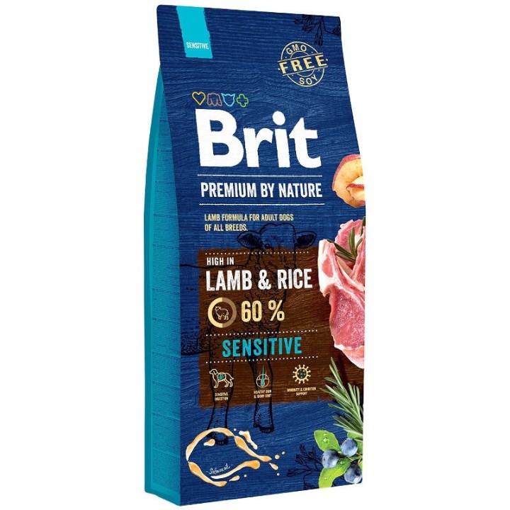 BRIT Premium by Nature Sensitive agnello con riso - cibo secco per cani - 15 kg