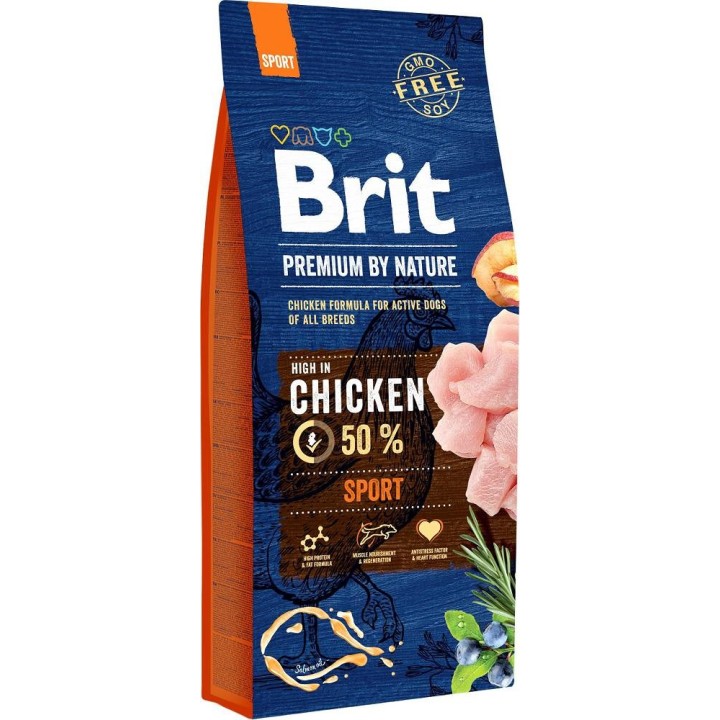 BRIT Premium by Nature Sport pollo - cibo secco per cani - 15 kg