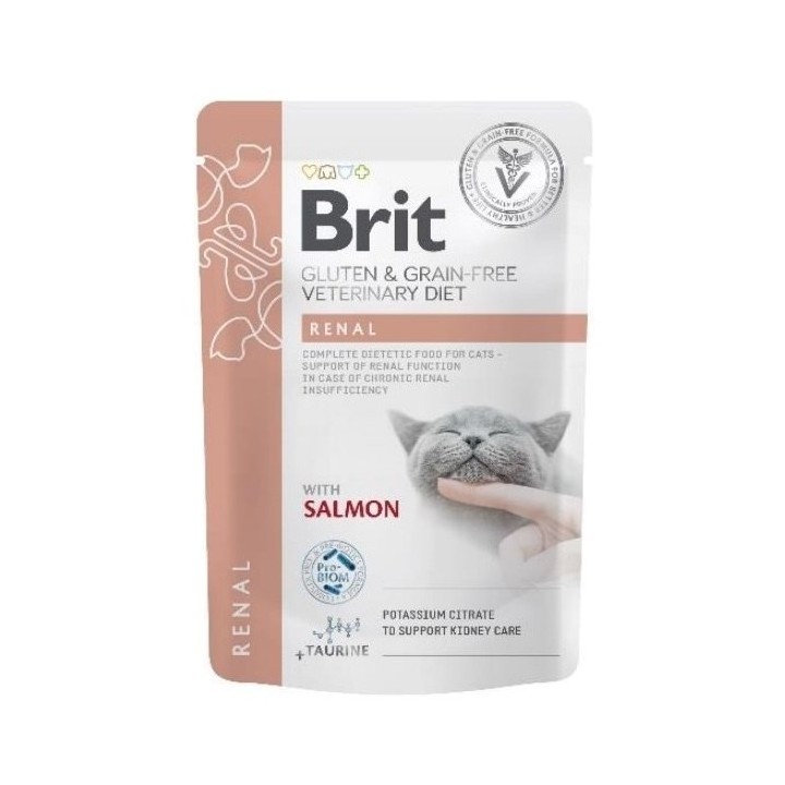 BRIT VD Renal Cat Pouch - cibo umido per gatti - 12x85g