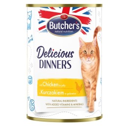 BUTCHER'S Delicious Dinners Pezzi di pollo in gelatina - cibo umido per gatti - 400g