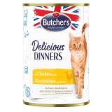 BUTCHER'S Delicious Dinners Pezzi di pollo in gelatina - cibo umido per gatti - 400g