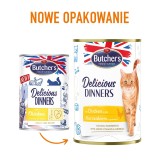 BUTCHER'S Delicious Dinners Pezzi di pollo in gelatina - cibo umido per gatti - 400g