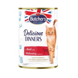 BUTCHER'S Delicious Dinners Pezzi di manzo in gelatina - cibo umido per gatti - 400g