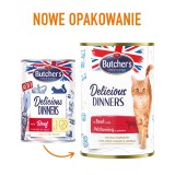 BUTCHER'S Delicious Dinners Pezzi di manzo in gelatina - cibo umido per gatti - 400g
