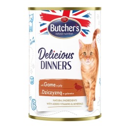 BUTCHER'S Delicious Dinners Pezzi con cervo in gelatina - cibo umido per gatti - 400g