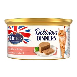 BUTCHER'S Delicious Dinners Salmone e gamberetti - cibo umido per gatti - 85 g