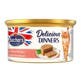 BUTCHER'S Delicious Dinners Salmone e gamberetti - cibo umido per gatti - 85 g