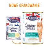 BUTCHER'S Delicious dinners Pezzi di pesce oceanico in gelatina - cibo umido per gatti - 400 g