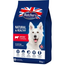 BUTCHER'S Natural&Healthy con manzo - cibo secco per cani - 10 kg