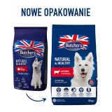 BUTCHER'S Natural&Healthy con manzo - cibo secco per cani - 10 kg