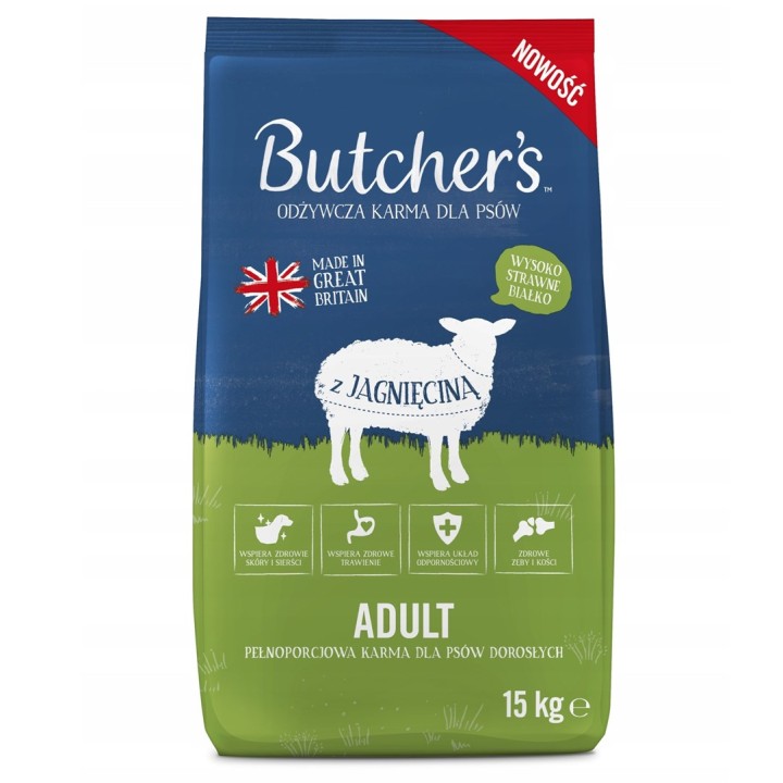 BUTCHER'S Original agnello - cibo secco per cani - 15kg
