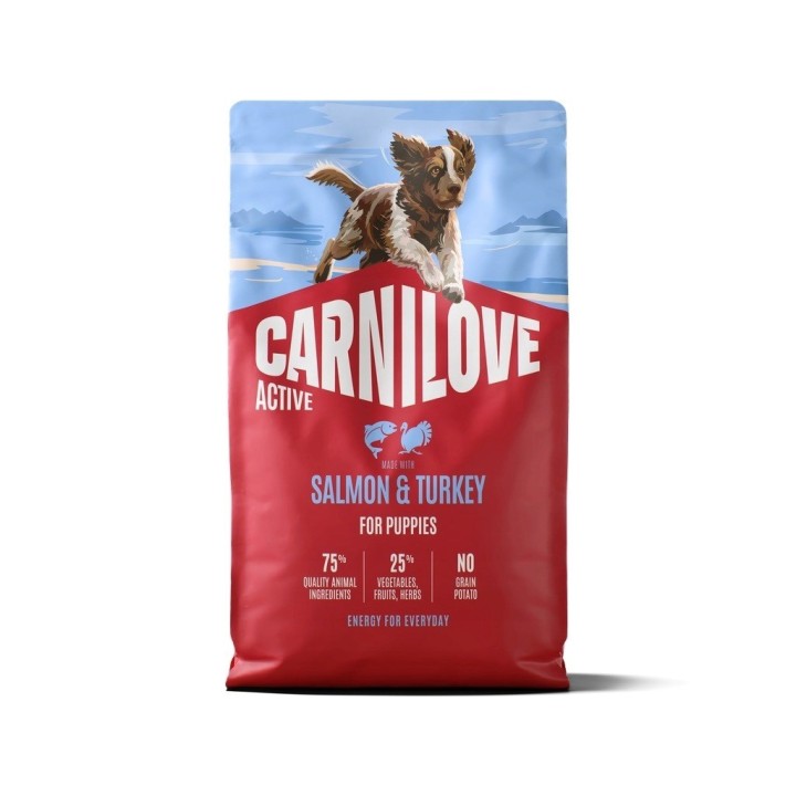 CARNILOVE Active Dog Puppies Salmone e Tacchino - cibo secco per cani - 4kg