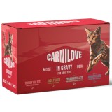 CARNILOVE Cat Pouch Gravy Box - cibo umido per gatti - 12x85g