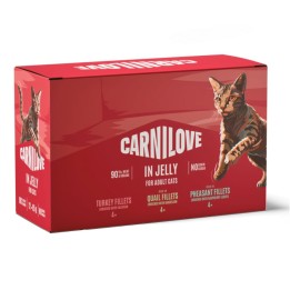 CARNILOVE Cat Pouch Jelly Box - cibo umido per gatti - 12x85g