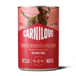 CARNILOVE Dog Tacchino e Renna e Cinghiale - cibo umido per cani - 400g