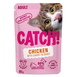 CATCH Pollo e carota in salsa - cibo umido per gatti - 85g