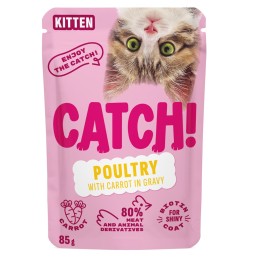 CATCH Gattino pollame e carota in salsa - cibo umido per gatti - 85g