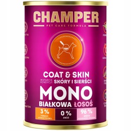 CHAMPER Coat & Skin Monoprotein Salmone - cibo umido per cani - 400g