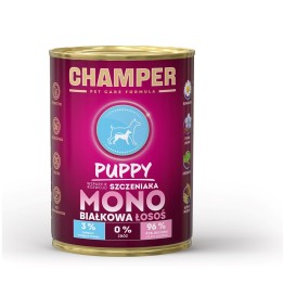CHAMPER Puppy Monoprotein Salmone - cibo umido per cani - 400g