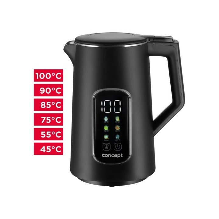 Concept RK-3385 Bollitore elettrico 1.7 L 2200 W nero
