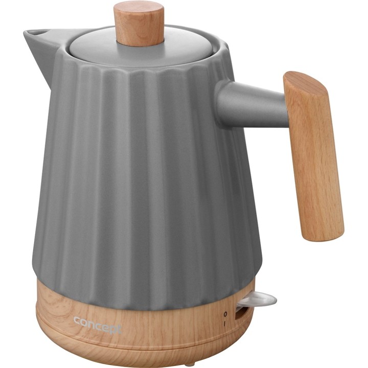 Concept RK0092 Bollitore elettrico in ceramica 1.5 l grigio scuro
