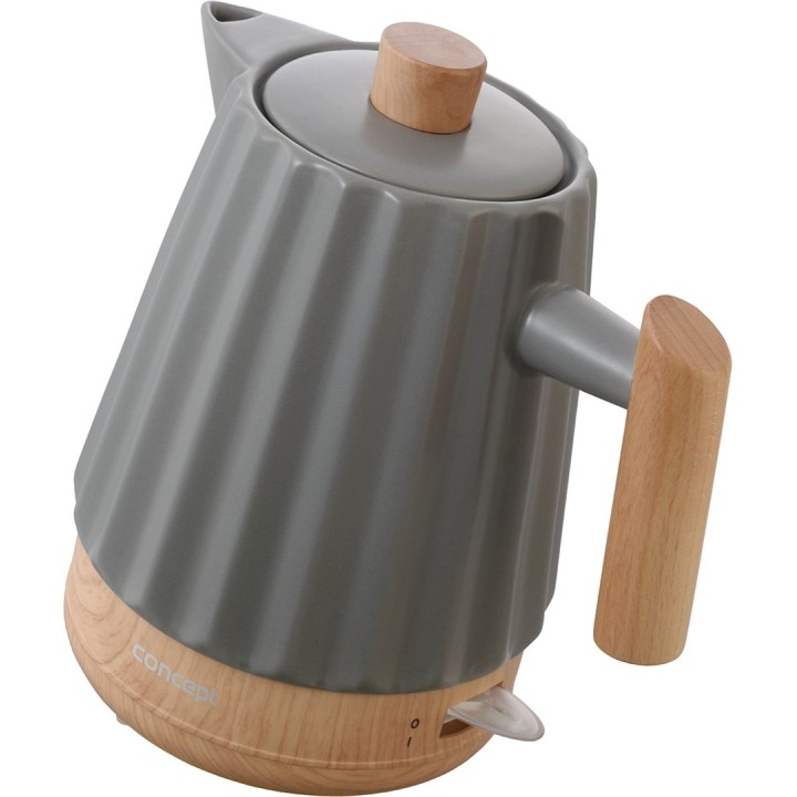 Concept RK0092 Bollitore elettrico in ceramica 1.5 l grigio scuro