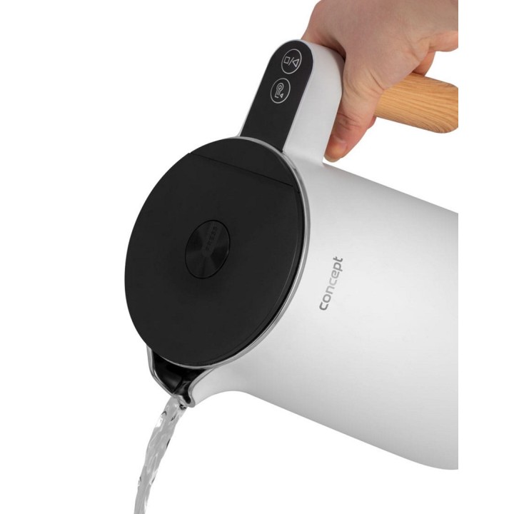 Bollitore in acciaio inossidabile Bianco 1.5 l Sale e pepe Concept RK3300