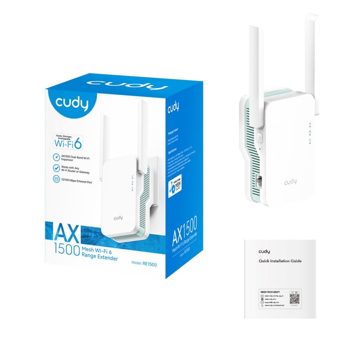 CUDY RE1500 Amplificatore di segnale Wi-Fi 6 Mesh