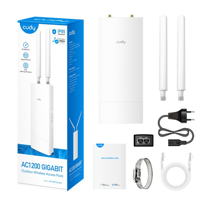Cudy AP1300 Outdoor 1167 Mbit/s Bianco Power over Ethernet (PoE)