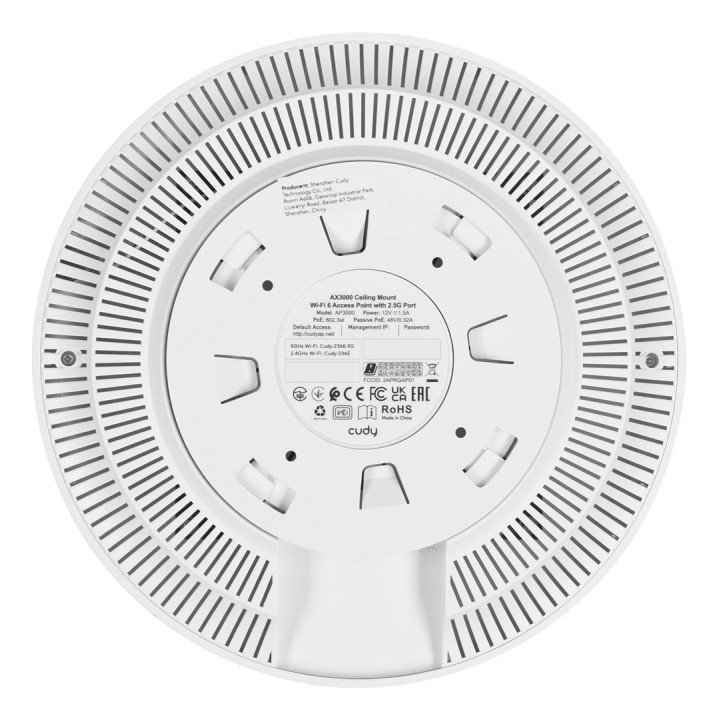 Cudy AP3000 punto di accesso wireless 2976 Mbit/s Bianco Power over Ethernet (PoE)