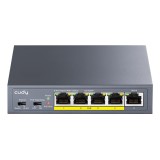Cudy GS1005P switch di rete Non gestito Gigabit Ethernet (10/100/1000) Power over Ethernet (PoE) grigio