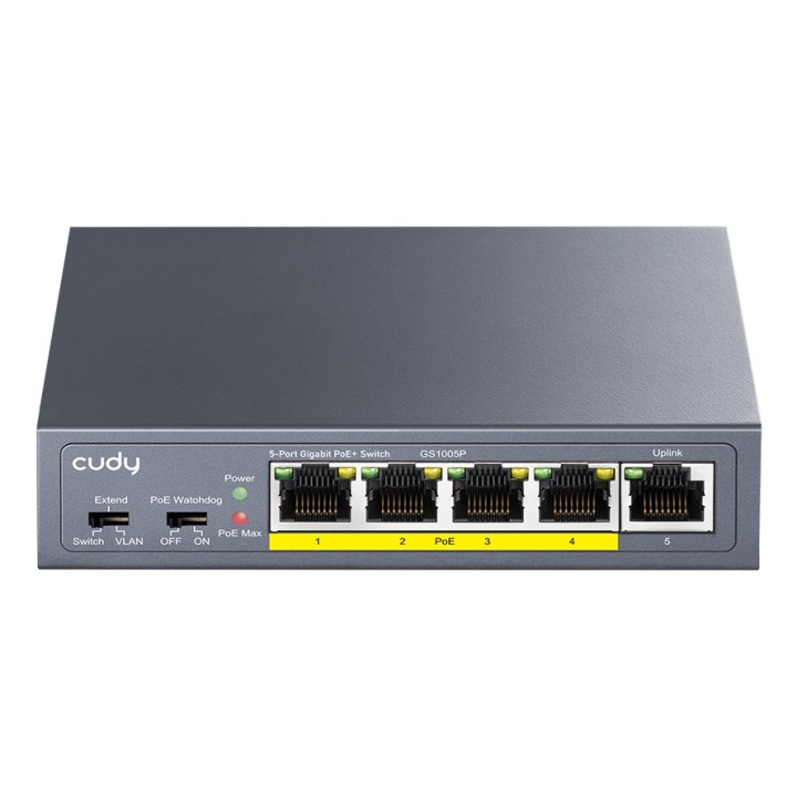 Cudy GS1005P switch di rete Non gestito Gigabit Ethernet (10/100/1000) Power over Ethernet (PoE) grigio