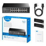Cudy GS1016 switch di rete Non gestito Gigabit Ethernet (10/100/1000) nero