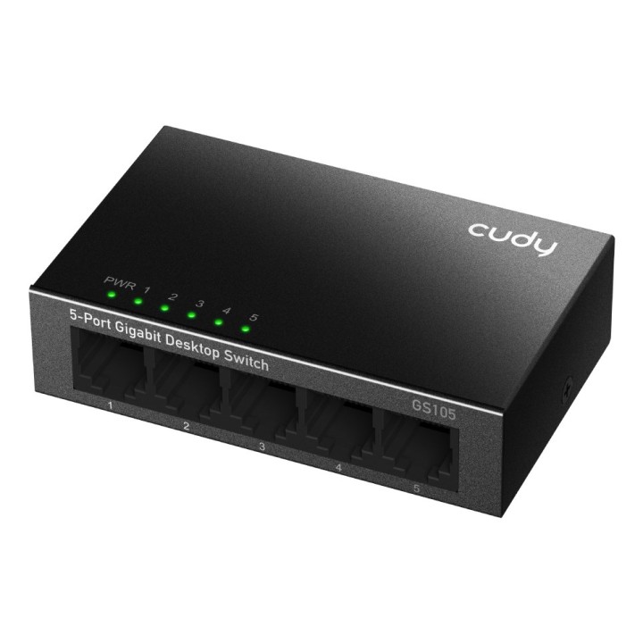 Cudy GS105 switch di rete Non gestito Gigabit Ethernet (10/100/1000) nero