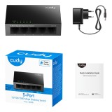 Cudy GS105 switch di rete Non gestito Gigabit Ethernet (10/100/1000) nero