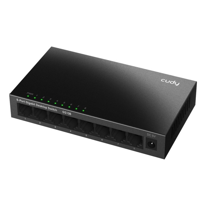 Cudy GS108 switch di rete Non gestito Gigabit Ethernet (10/100/1000) nero