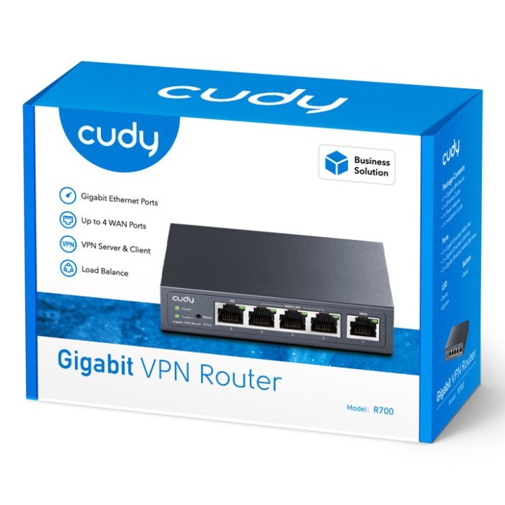 Cudy Gigabit Multi-WAN VPN Router router cablato Fast Ethernet Gigabit Ethernet Grigio