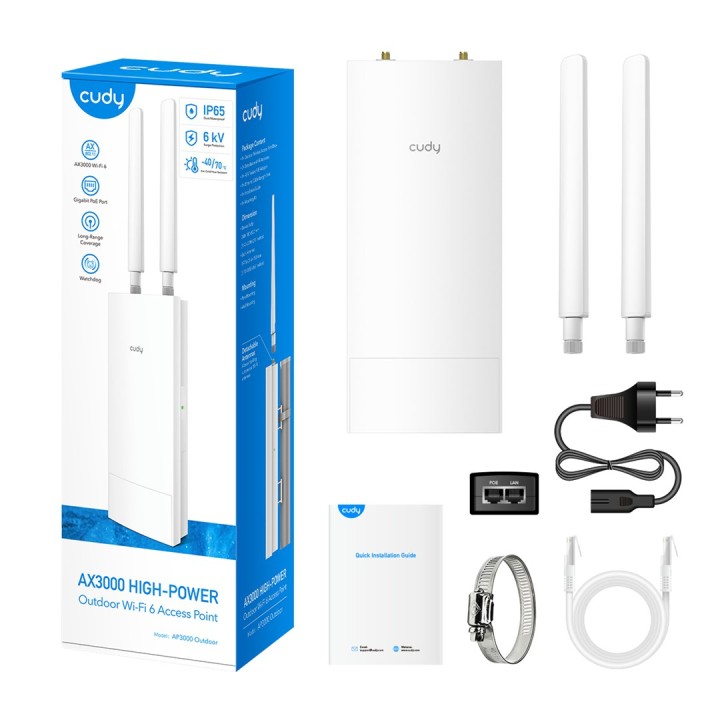 Cudy Indoor/Outdoor AX3000 Punto di accesso Wi-Fi 6 ad alta potenza