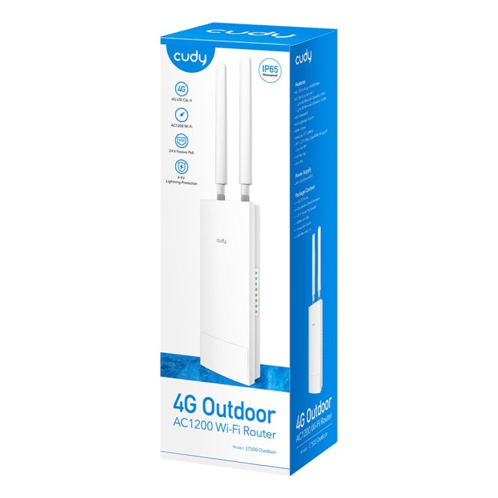 Cudy LT500 router wireless Fast Ethernet Dual-band (2.4 GHz / 5 GHz) 4G Bianco