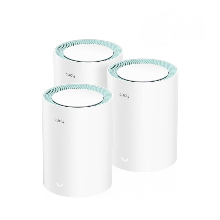 Cudy M1300 3-PACK sistema mesh wi-fi Dual-band (2.4 GHz / 5 GHz) Wi-Fi 5 (802.11ac) Bianco 2 Internal