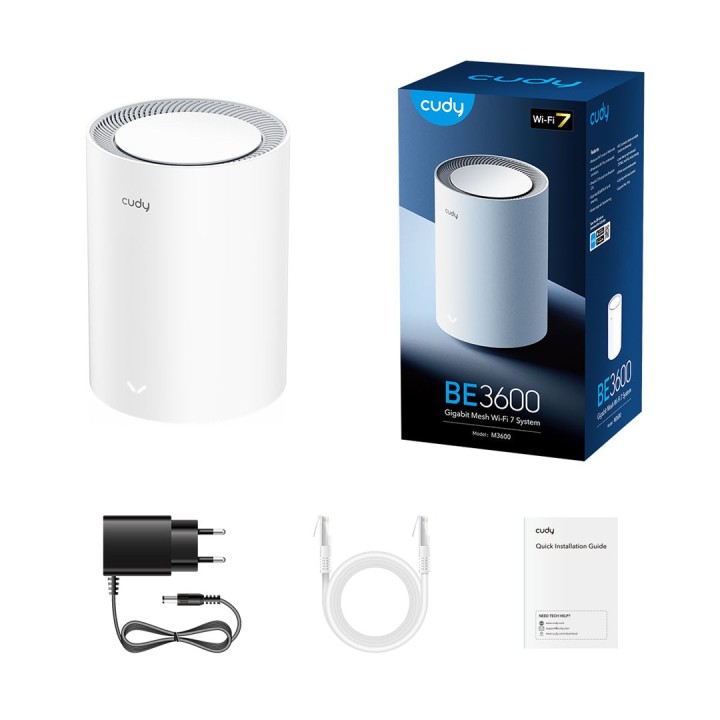 Cudy M3600 Dual-band (2.4 GHz / 5 GHz) Wi-Fi 7 (802.11be) bianco 3 interno