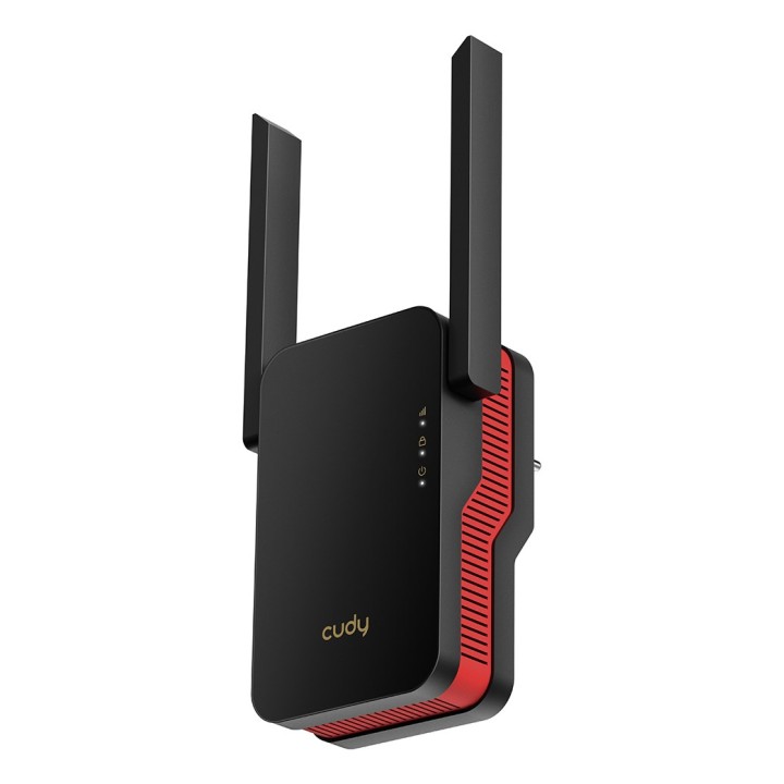 Cudy RE3000 ripetitore di rete Ripetitore di rete Nero Rosso 10 100 1000 Mbit/s
